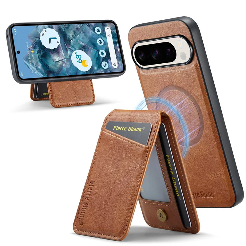 Magnetic Wallet Case with Stand - The Pixel Store	