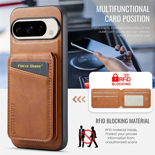 Magnetic Wallet Case with Stand - The Pixel Store	