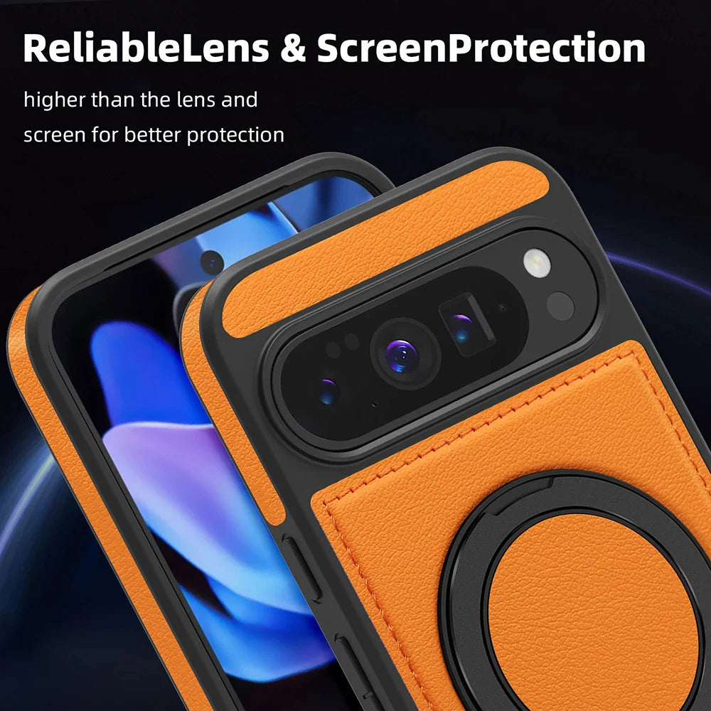 Leather Ring Case with Stand - The Pixel Store