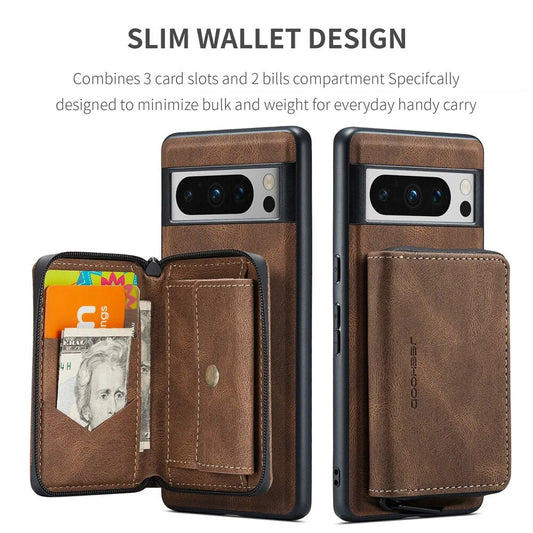 Luxury Magnetic Leather Case with Detachable Wallet for Google Pixel 8 Series - The Pixel Store