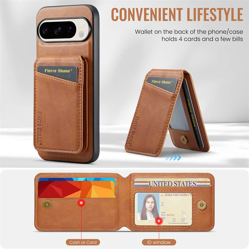 Magnetic Wallet Case with Stand - The Pixel Store	