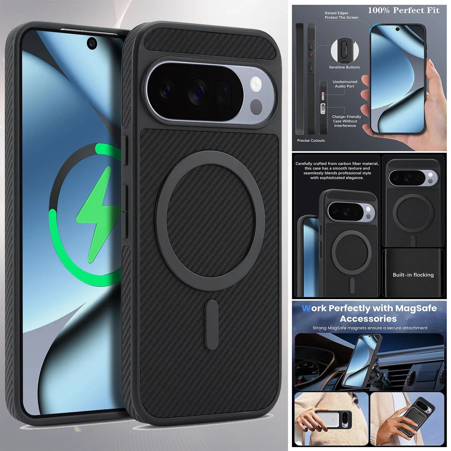 Ultra Thin Carbon Fiber Leather Case For Pixel - The Pixel Store	
