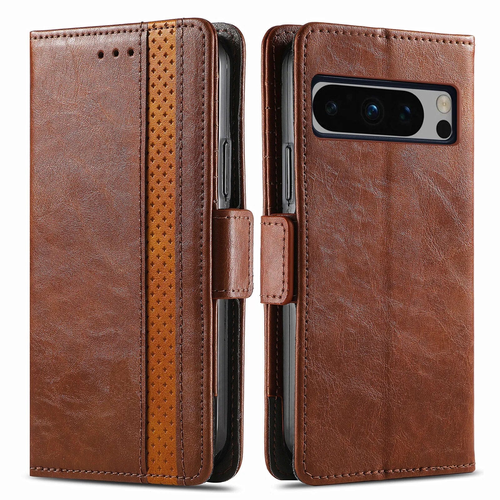 Premium Leather Case with Multifunction Wallet For Google Pixel 8 Series - The Pixel Store
